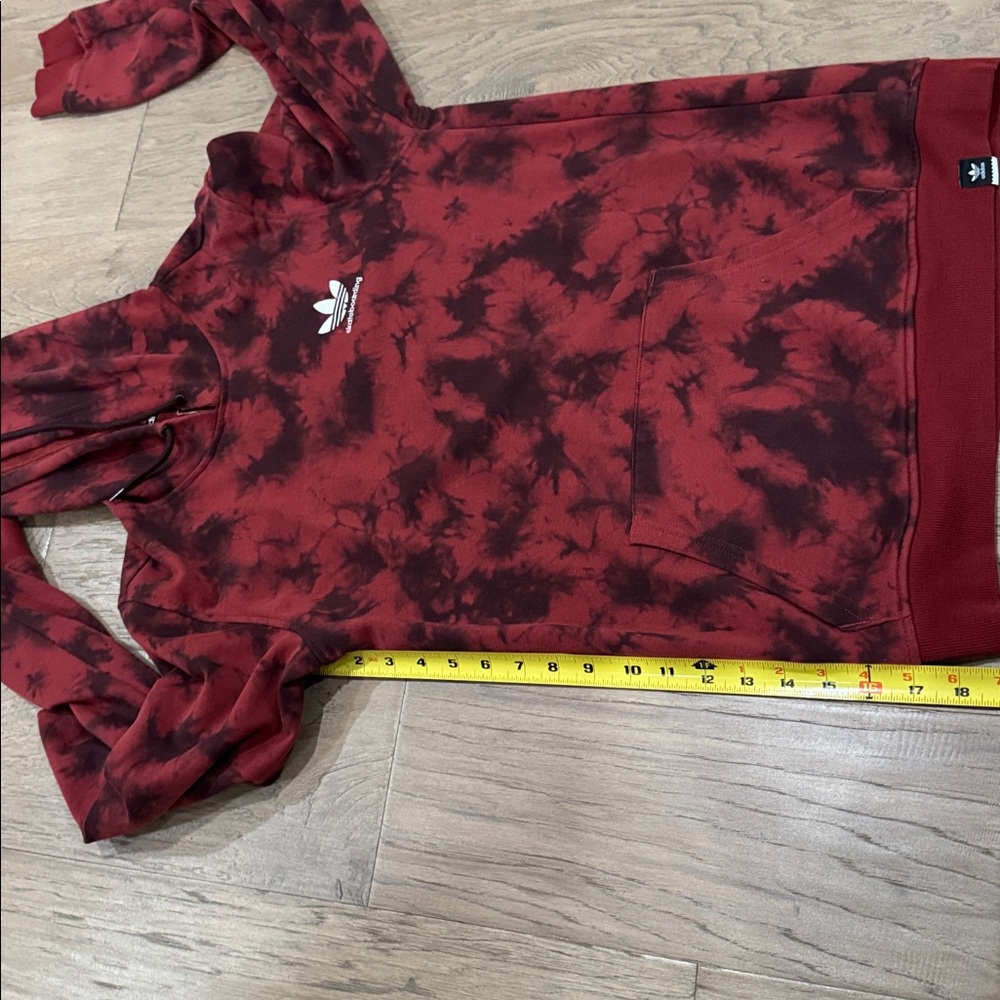 Adidas Skateboarding Men's Red Tie Dye Hoodie Sweatshirt Size Small - Picture 9 of 13